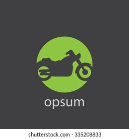 motorcycle cut identity template icon design element