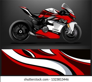 Motorcycle Decal Design Vector Kit Abstract Stock Vector (Royalty Free ...