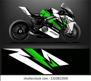 motorcycle decal design vector kit. abstract background graphics for motorcycle Racing decal and vinyl wrap - Vector