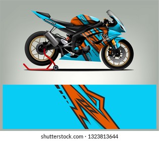 motorcycle decal design vector kit. abstract background graphics for motorcycle Racing decal and vinyl wrap - Vector