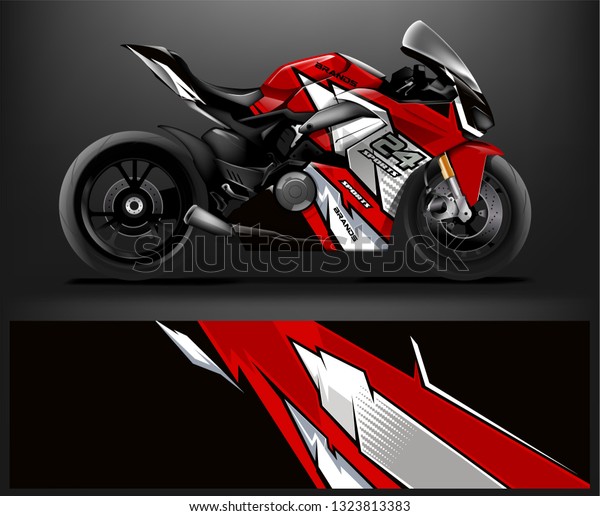 Motorcycle Decal Design Vector Kit Abstract Stock Vector (Royalty Free ...