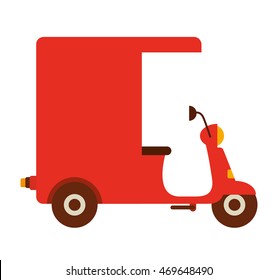 motorcycle delivery food isolated icon vector illustration design