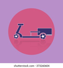 Motorcycle delivery icon