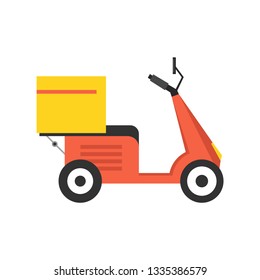 Motorcycle delivery icon. Vector Illustration.