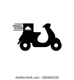 Motorcycle delivery icon, vector illustration. Design template vector