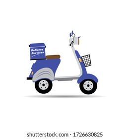 Motorcycle delivery services icon, vector illustration.