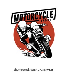 diseño de motocicletas con estilo de dibujo a mano