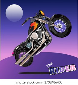 the motorcycle design illustration vector