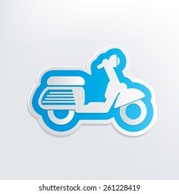 Motorcycle design on white background,clean vector