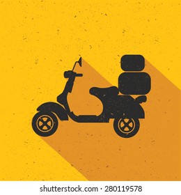 Motorcycle design on yellow background,retro yellow background,clean vector
