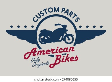 Motorcycle design over beige background, vector illustration.