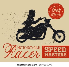 Motorcycle design over beige background, vector illustration.
