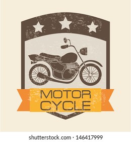 motorcycle design over pink background vector illustration