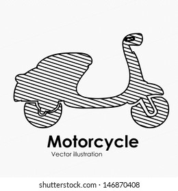 motorcycle design over white background vector illustration 