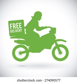 Motorcycle design over white background, vector illustration.
