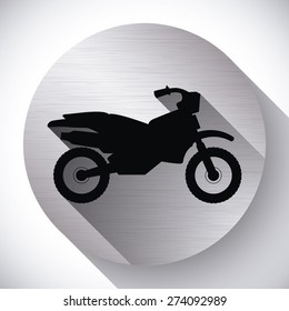 Motorcycle design over white background, vector illustration.