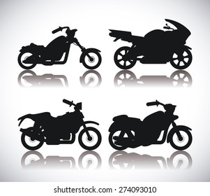 Motorcycle design over white background, vector illustration.