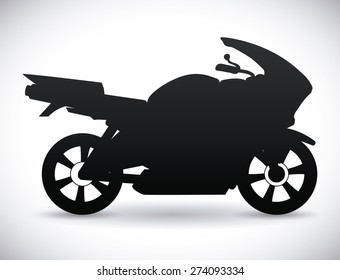 Motorcycle design over white background, vector illustration.