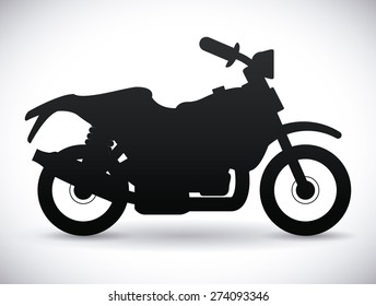 Motorcycle design over white background, vector illustration.