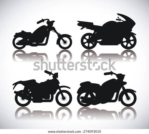 Motorcycle design over white background,
vector
illustration.