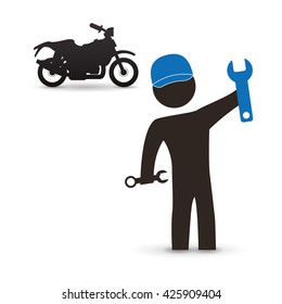 Motorcycle design. transportation icon. isolated illustration