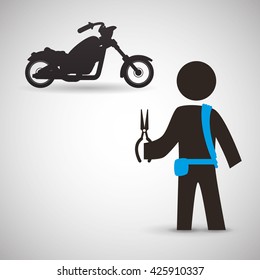 Motorcycle design. transportation icon. isolated illustration