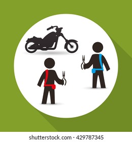 Motorcycle design. transportation icon. isolated illustration