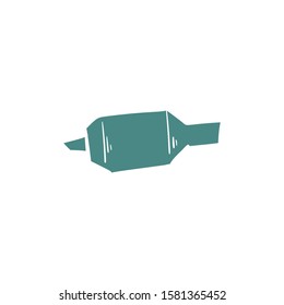 motorcycle exhaust doodle icon vector hand drawing 
