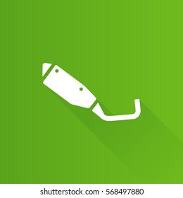 Motorcycle exhaust icon in Metro user interface color style. Automotive transportation repair