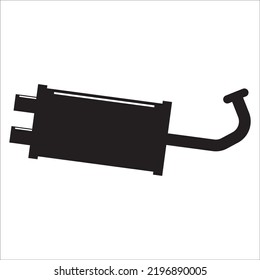 Motorcycle exhaust vector image, this image can be used for exhaust company logos, exhaust workshop logos and so on

