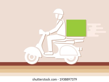 Motorcycle, express delivery, leave the floor, put the product name