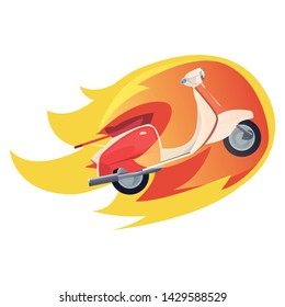 motorcycle fast delivery logistic icon vectorillustrate