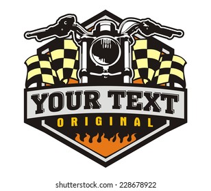 motorcycle flag emblem