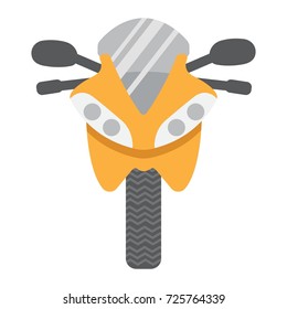 Motorcycle flat icon, transport and vehicle, bike sign vector graphics, a colorful solid pattern on a white background, eps 10.