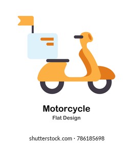 Motorcycle Flat Illustration