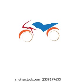 motorcycle flat logo or minimalist design