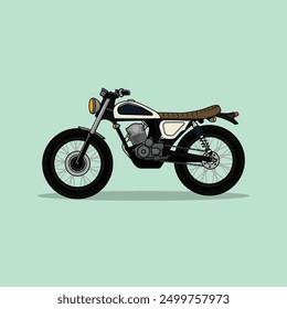 motorcycle flat vector. vehicle illustration