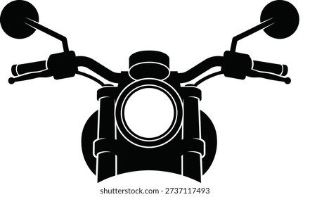 Motorcycle Front View Silhouette Icon