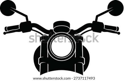 Motorcycle Front View Silhouette Icon