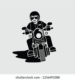 motorcycle front view. vector. illustration