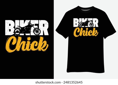 Motorcycle Funny Girls Chopper Race Biker Chick T-Shirt Design