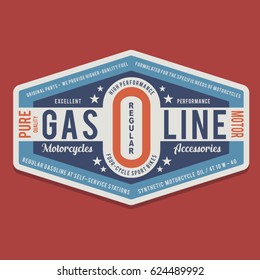 Motorcycle gasoline typography, tee shirt graphics, vectors , embroidery