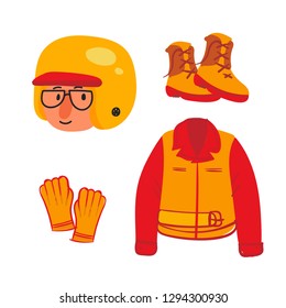 motorcycle gear retro hand drawn. great picture