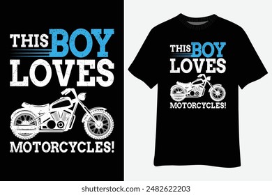 Motorcycle Gift For Boys Motor Bike Gift For Kids T-shirt Design