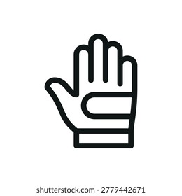 Motorcycle Gloves line icon, Leather Motorbike Gloves vector symbol with editable stroke
