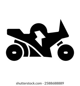 Motorcycle Glyph Icon Design For Personal And Commercial Use