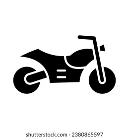 motorcycle glyph icon illustration vector graphic. Simple element illustration vector graphic, suitable for app, websites, and presentations isolated on white background