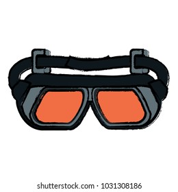 Motorcycle goggles icon