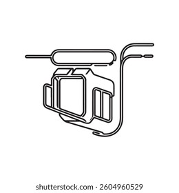 Motorcycle GPS Mount icon vector on white background