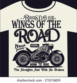 motorcycle graphic design for t-shirt